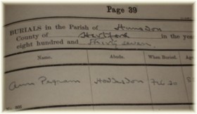 A register entry